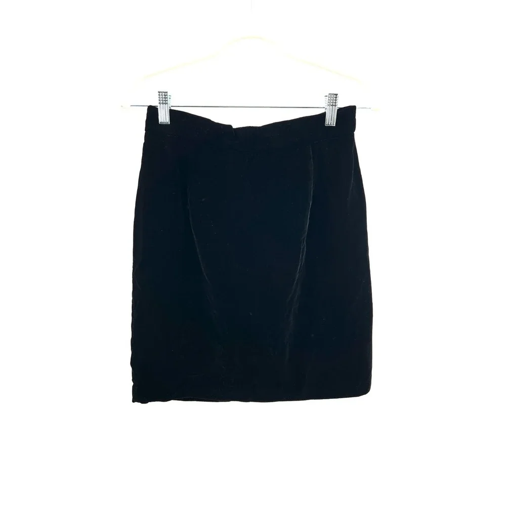 Le chateau Canada velvet velour black pencil skirt whimygoth romantic gothic 9 8